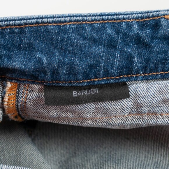 Genetic Bardot Skinny Jeans Womens 30 Blue Patch Pocket Raw Hem Ankle UU08X - Picture 7 of 8